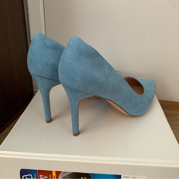 Dream Pairs Christian Pointed Toe High Heel Pump in Light Blue Suede NWOB - Picture 9 of 10